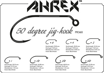 Ahrex PR360 - 50 Degree Jig Hook #1/0 #1/0