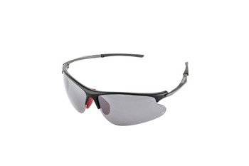 Snowbee SUPERLIGHT SPORTS SUNGLASSES - MATT BLACK & GREY FRAME, SMOKE MIRROR LENS