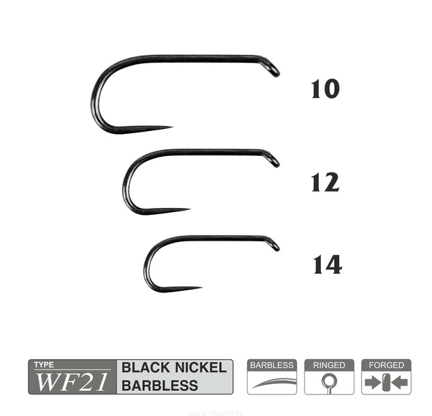 Fly hooks Traper WF21 Hikara #10, Categories \ Fly Tying Materials \ Fly  Fishing Hooks