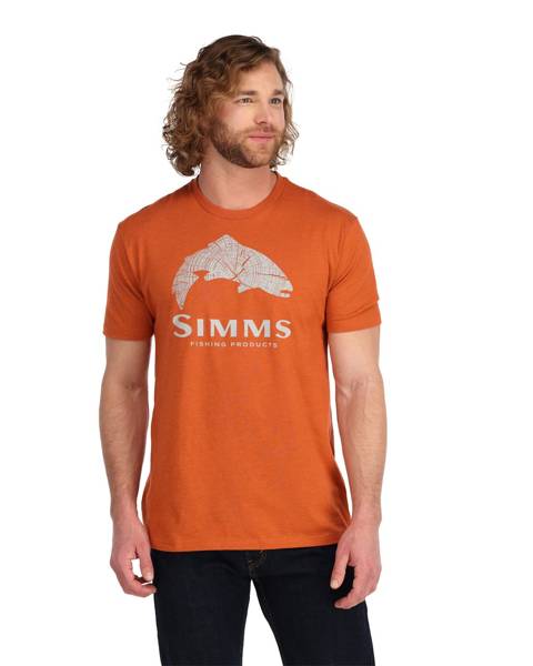Simms Wood Trout Fill T-Shirt Adobe Heather XXL XXL