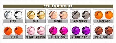 Traper Tungsten Beads Slotted Metallic Light Pink 4,0mm (10szt.)
