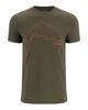 Simms Trout Outline T-Shirt Loden Heather 