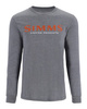 Simms Logo Shirt LS Athletic Heather 3XL