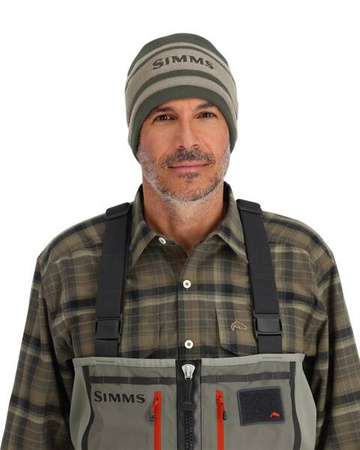 Simms Hayward Wool Beanie Dark Olive - wełniana czapka zimowa