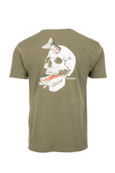 Simms Trout On My Mind T-Shirt Military Heather L