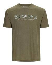 Simms Logo T-shirt RC Dark Clover/Military Heather XL