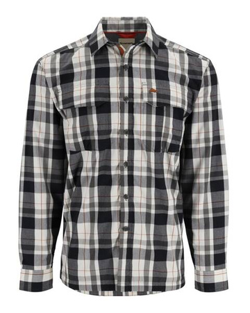 Simms Coldweather Shirt Gunmetal Logan Plaid 