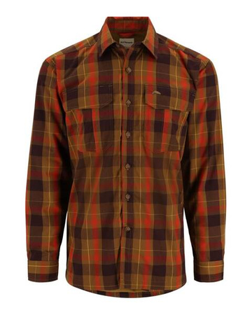 Simms Coldweather Shirt Bronzeback Logan Plaid M