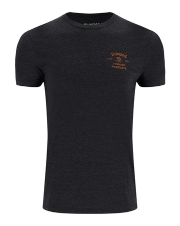 Simms Stacked Bass T-Shirt Charcoal Heather