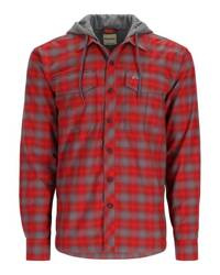 Simms Coldweather Hoody Auburn Red MC Plaid M