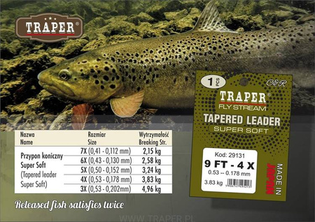 Traper Trapered Leader Super Soft 3X