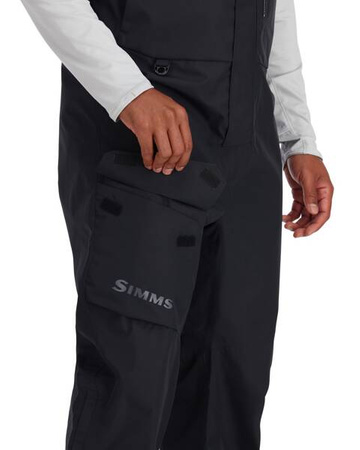 Simms Challenger Bib Black - spodnie wędkarskie z membraną