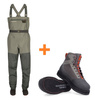 Simms Outfits Triubutary Stockingfoot Basalt + Tributary Boot Basalt Felt