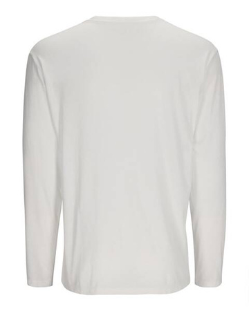 Simms Logo Shirt LS White - koszulka z długim rękawem