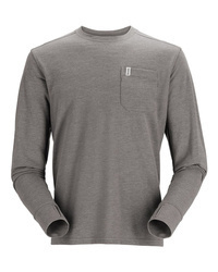 Simms Henry's Fork Crew Steel Heather - koszulka z bawełny organicznej