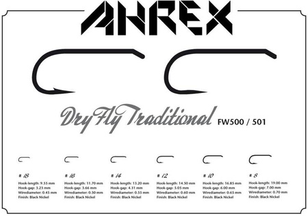 FW500 Dry Fly Traditional Barbed #10