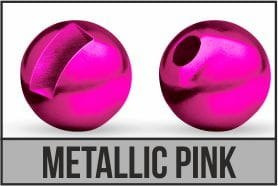 Traper główki wolframowe Slotted Metallic Pink (10szt.)