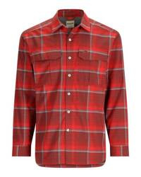 Simms Coldweather Shirt Cutty Red Asym Ombre Plaid - ocieplana koszula flanelowa