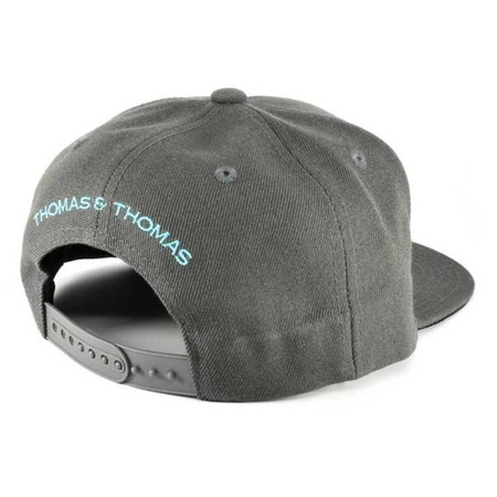 Thomas & Thomas Grey Flat Brim Logo Cap