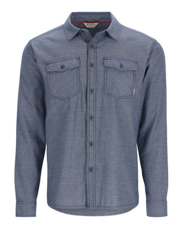 Simms Shoal Flannel Shirt Midnight - ciepła koszula flanelowa