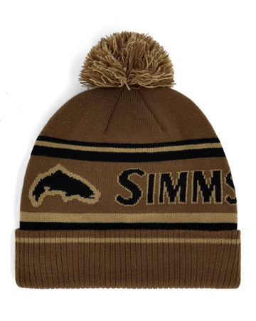 Simms Tip-Up Pom Beanie Jasper - czapka wędkarska z pomponem