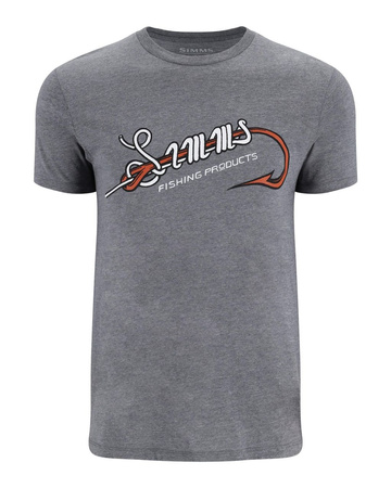 Simms Hook & Loop T-Shirt Athletic Heather - koszulka wędkarska