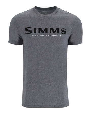 Simms Logo T-Shirt Athletic Heather - koszulka wędkarska