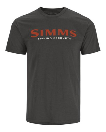 Simms Logo T-shirt Simms Orange/Charcoal Heather XL