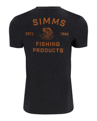 Simms Stacked Bass T-Shirt Charcoal Heather