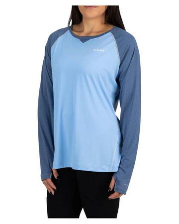 Wms Sflex Crewneck Cornflower Heather L