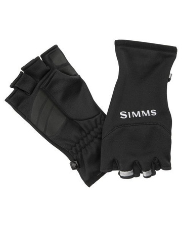 Simms Freestone Half Finger Black - rękawice wędkarskie polarowe z odkrytymi palcami