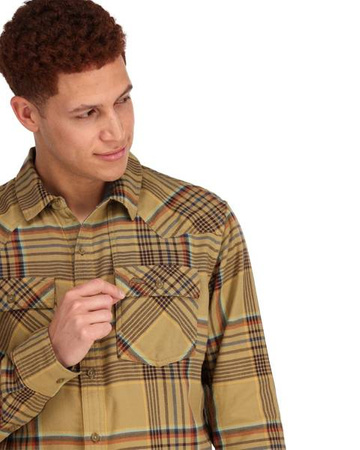 Simms Santee Flannel Camel/Navy/Clay Neo Plaid