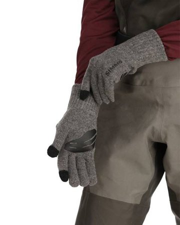Simms Wool Full Finger Glove Steel 