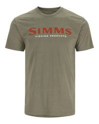 Simms Logo T-shirt Simms Orange/Military Heather - koszulka wędkarska