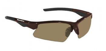 Snowbee CLASSIC WRAP-AROUND OPEN FRAME SUNGLASSES BROWN/AMBER LENS