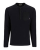 Simms Highline Henley Black - ciepła koszulka z długim rękawem