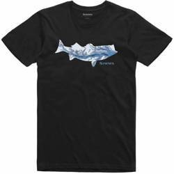 Simms Striper Bay Fill T-Shirt Black XL