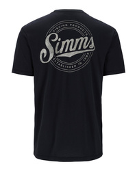 Simms Circle Lockup T-Shirt Black  - koszulka wędkarska