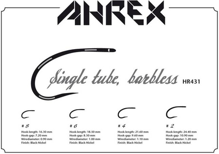 Ahrex HR431 - Tube Single Barbless #6