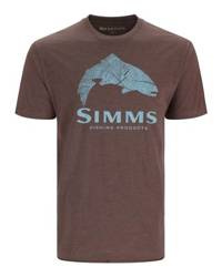 Simms Wood Trout Fill T-Shirt Brown Heather 3XL