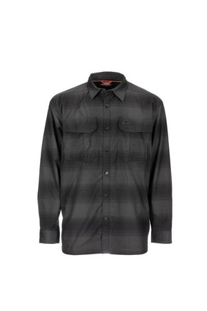 Simms Coldweather Shirt Slate Buffalo Blur Plaid