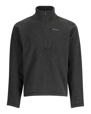 Simms Rivershed Half Zip Black Heather 