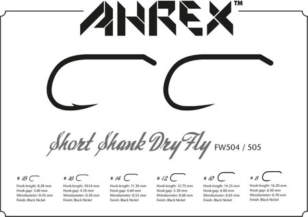  Ahrex FW505 Short Shank Dry Barbless - haczyki muchowe