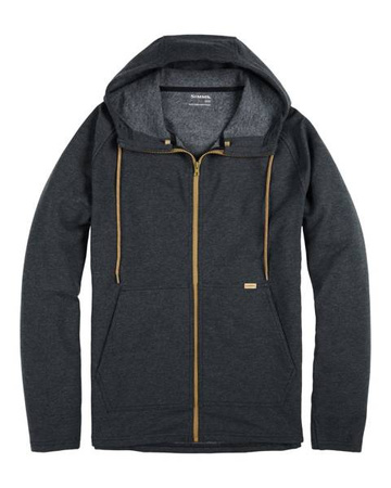 Simms Vermilion Full Zip Hoody Black Heather - bluza z kapturem bawełniana