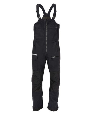 Simms CX Bib Black - wodoodporne spodnie wędkarskie typu ogrodniczki