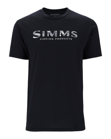 Simms Shroud Fill Logo T-Shirt Black - koszulka wędkarska
