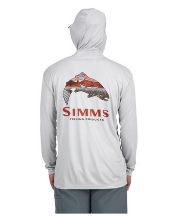 Simms Tech Hoody - Artist Series Trout Logo Flame/Sterling M