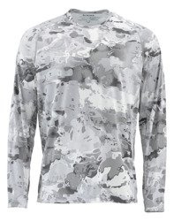 Simms Solarflex Crewneck Prints Cloud Camo Grey XXL