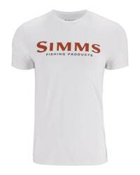Simms Logo T-Shirt Pure White - koszulka wędkarska