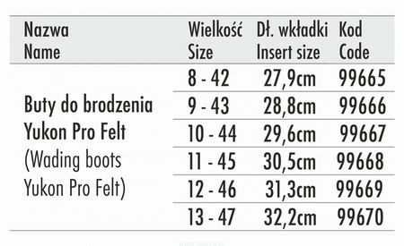 Buty Traper YUKON PRO Felt 47